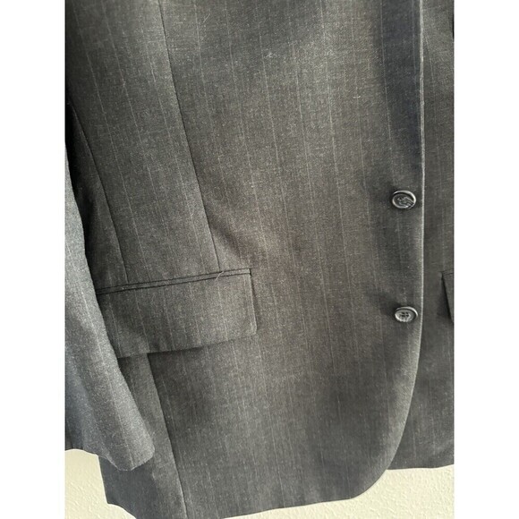 Jos A Bank 100% pure Wool Suit Jacket + Pants Pleated Gray Classic USA MADE - Picture 9 of 16